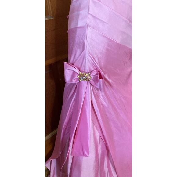 TIFFANY DESIGNS Women's jeweled strapless formal gown 4 Pink New Prom pageant - Picture 3 of 13